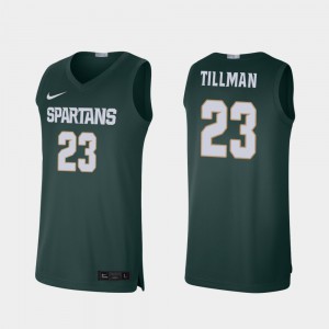 Xavier Tillman MSU Jersey Green College Basketball For Men Alumni Limited #23