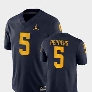 #5 Navy Men's Game College Football Jabrill Peppers Michigan Jersey