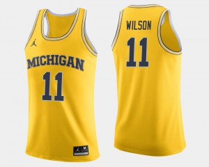 For Men Luke Wilson Michigan Jersey College Basketball #11 Maize
