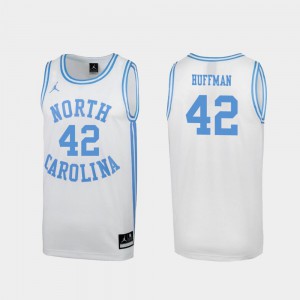 Special College Basketball #42 March Madness Men's White Brandon Huffman UNC Jersey