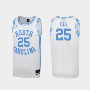 White Special College Basketball #25 For Men's Caleb Ellis UNC Jersey March Madness