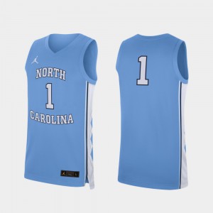 Men Carolina Blue College Basketball #1 UNC Jersey Replica