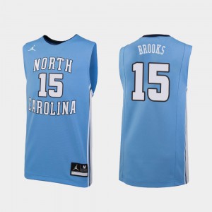 For Men Garrison Brooks UNC Jersey Carolina Blue Replica #15 College Basketball
