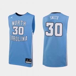 College Basketball Replica K.J. Smith UNC Jersey #30 Men's Carolina Blue