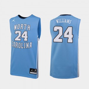 Replica Carolina Blue #24 College Basketball Kenny Williams UNC Jersey For Men