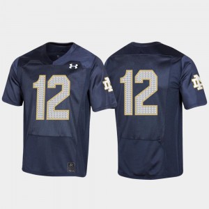 Notre Dame Jersey College Football Replica 150th Anniversary Navy #12 Mens