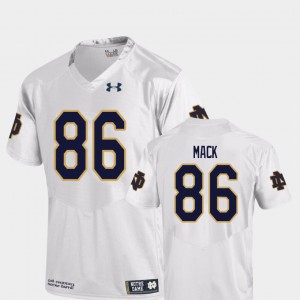 #86 College Football White Replica Alize Mack Notre Dame Jersey For Men's