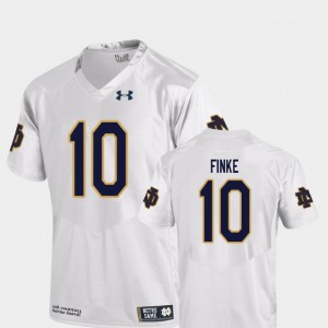 #10 White College Football Replica Chris Finke Notre Dame Jersey Men