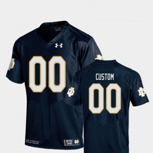 College Football For Men Navy Replica Notre Dame Customized Jersey #00