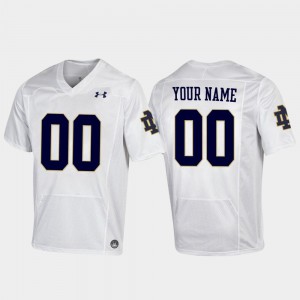 For Men's Notre Dame Customized Jersey White Football Replica #00