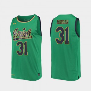 Men's Replica Kelly Green #31 2019-20 College Basketball Elijah Morgan Notre Dame Jersey