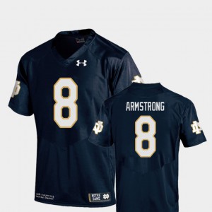 #8 Navy College Football Replica For Men's Jafar Armstrong Notre Dame Jersey