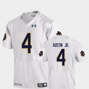 Kevin Austin Jr. Notre Dame Jersey College Football White #4 For Men Replica