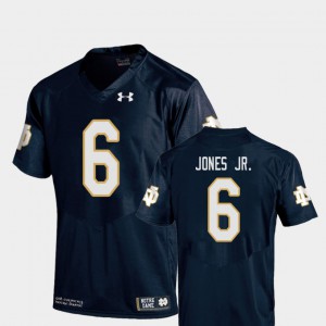 College Football Replica #6 Navy Tony Jones Jr. Notre Dame Jersey Men