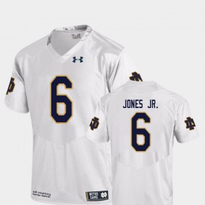 College Football Replica Tony Jones Jr. Notre Dame Jersey Men White #6