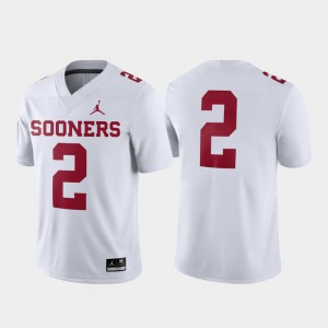 White Game #2 College Football Mens OU Jersey