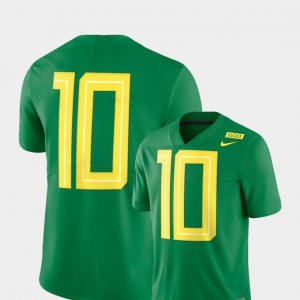 Oregon Jersey #10 Football Limited 2018 Mighty Oregon For Men's Apple Green