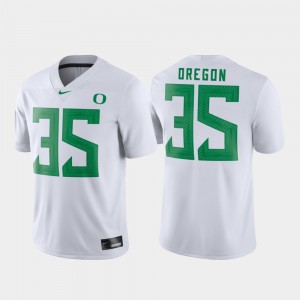 Oregon Jersey White Game Football #35 For Men's