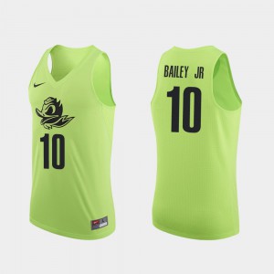 Victor Bailey Jr. Oregon Jersey College Basketball #10 For Men Authentic Apple Green