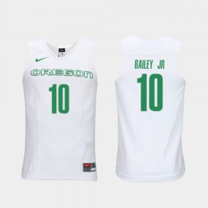 Victor Bailey Jr. Oregon Jersey Elite Authentic Performance College Basketball Authentic Performace #10 White Men's