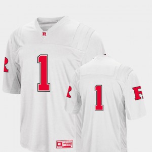 White #1 Rutgers Jersey College Football Mens Colosseum