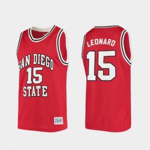 Kawhi Leonard San Diego State Jersey Red Alumni College Basketball For Men #15