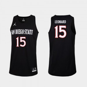 College Basketball Kawhi Leonard San Diego State Jersey Replica #15 Black Men
