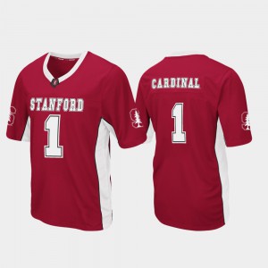 Football Stanford Jersey Men's Max Power #1 Cardinal