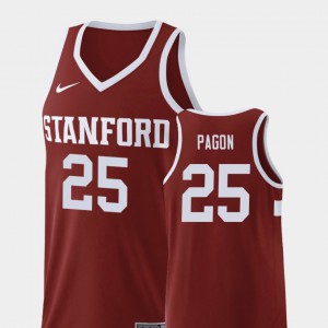 College Basketball Wine #25 For Men's Replica Blake Pagon Stanford Jersey
