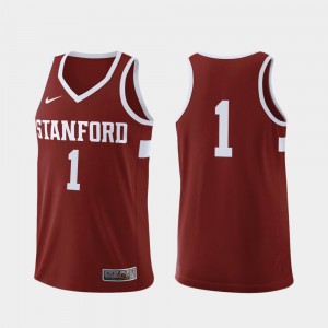 Replica #1 Mens College Basketball Cardinal Stanford Jersey