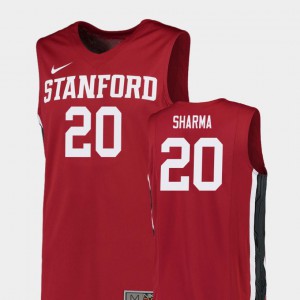 Replica #20 Josh Sharma Stanford Jersey Red College Basketball For Men's