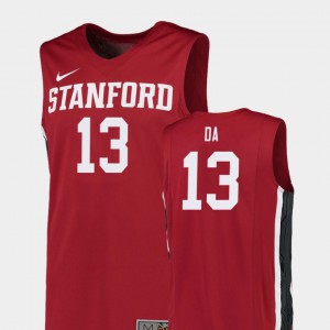 Mens Oscar da Silva Stanford Jersey Replica College Basketball #13 Red