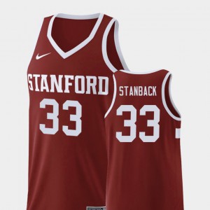 Wine Replica College Basketball Men Trevor Stanback Stanford Jersey #33