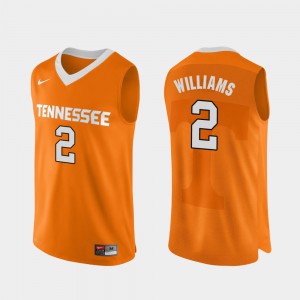 College Basketball #2 Orange Men's Grant Williams UT Jersey Authentic Performace