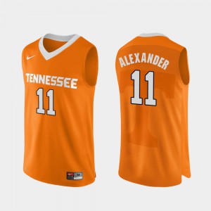 For Men's College Basketball #11 Orange Kyle Alexander UT Jersey Authentic Performace