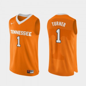 College Basketball Authentic Performace Lamonte Turner UT Jersey For Men's #1 Orange