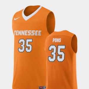 College Basketball #35 Orange Replica For Men's Yves Pons UT Jersey