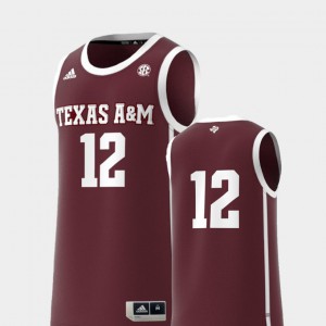 Basketball Swingman College Replica Men's Texas A&M Jersey Maroon #12