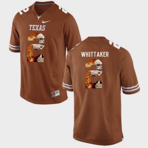Fozzy Whittaker Texas Jersey #2 Men's Brunt Orange Pictorial Fashion