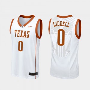 #0 Gerald Liddell Texas Jersey White College Basketball Men Replica
