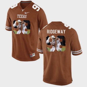 Men's Hassan Ridgeway Texas Jersey Brunt Orange Pictorial Fashion #98