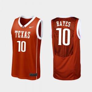 #10 Burnt Orange Jaxson Hayes Texas Jersey College Basketball For Men Replica