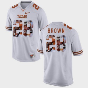 Pictorial Fashion For Men's White #28 Malcolm Brown Texas Jersey