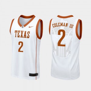 White College Basketball #2 Matt Coleman III Texas Jersey For Men Replica