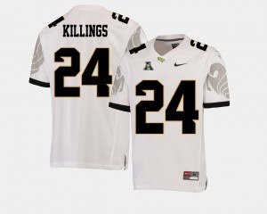 College Football White #24 For Men D.J. Killings UCF Jersey American Athletic Conference