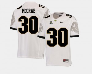 Greg McCrae UCF Jersey White For Men's American Athletic Conference #30 College Football