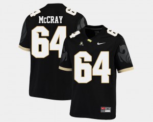 Black #64 For Men's College Football Justin McCray UCF Jersey American Athletic Conference