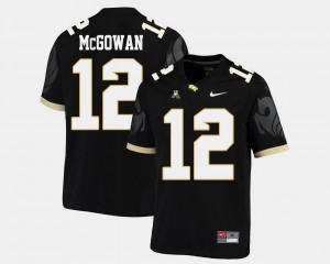 College Football For Men Taj McGowan UCF Jersey #12 American Athletic Conference Black