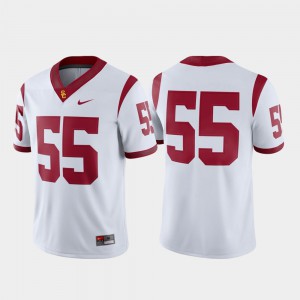#55 USC Jersey White Game For Men College Football
