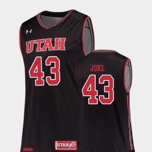 #43 Replica College Basketball Jakub Jokl Utah Jersey Black For Men